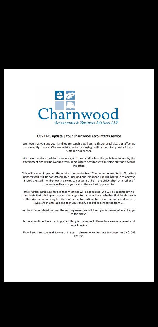 Important announcement for all of our clients - please see the image for full details.

We will be doing our best to ensure that our high levels of client service are maintained during this difficult period. 

Stay healthy everyone.