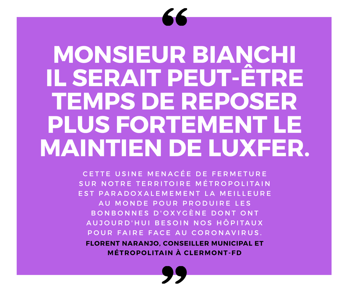 FlorentNARANJO's tweet photo. Alors que nos hôpitaux ont besoin de matos pour faire face au #coronavirus, nous avons à #ClermontFerrand #Luxfer la meilleur usine au monde de production de bouteilles d'oxygène qui va fermer pour délocaliser. Inadmissible! Il faut nationaliser. @lamontagne_fr @F3Auvergne https://t.co/8DT44zx3u3