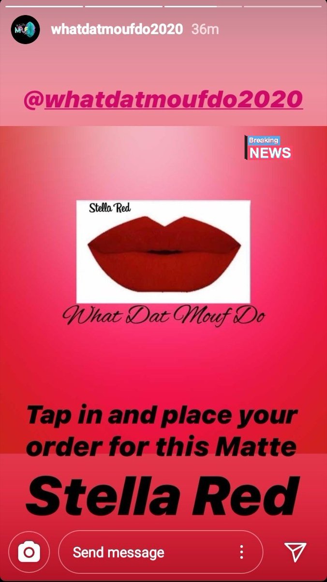 Michell16648965's tweet photo. Dey say dat red turn heads 💄👄💋. Get your Stella Red today Ladies . #ShowThaWorldWhatDatMoufDo💄👄💋 #WhatDatMoufDo2020  #stayhomechallenge #supportsmallbusiness https://t.co/7uitiKWXhK