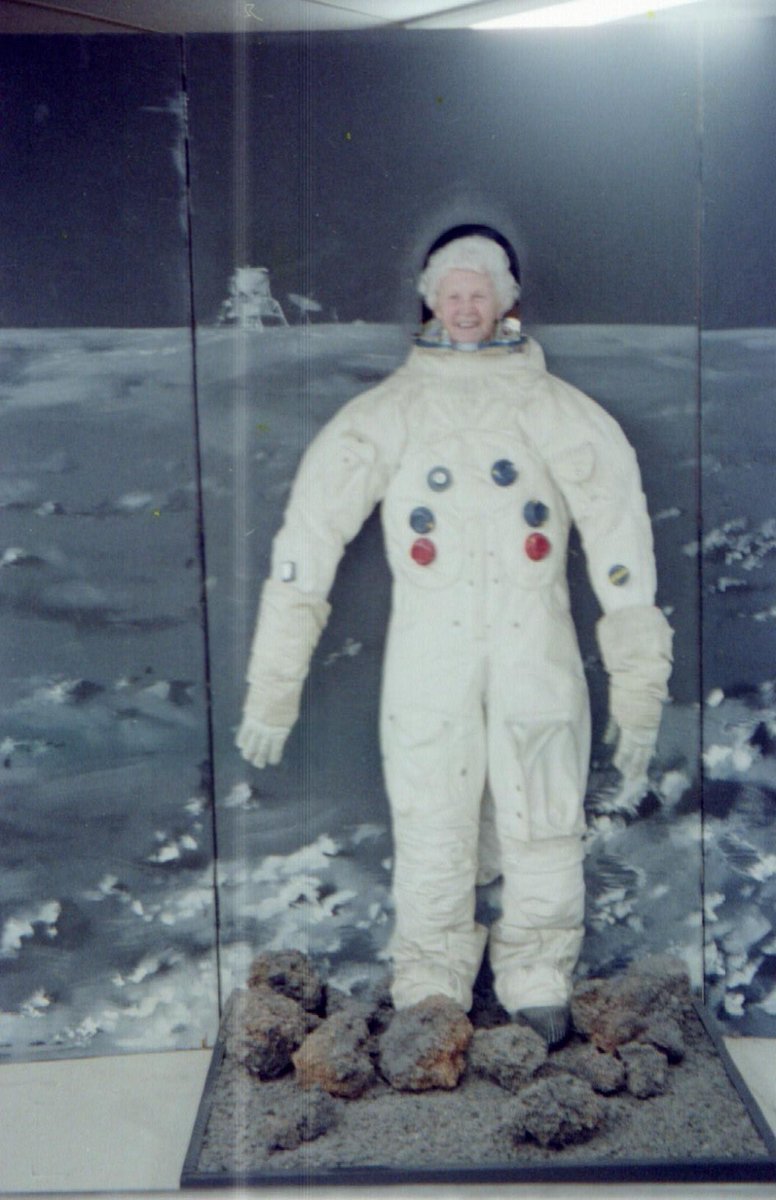 offgridmatt's tweet photo. Given picture of my grandma. Proof they didn't fake the moon landings. She was really there... https://t.co/JiZFBhnRIM