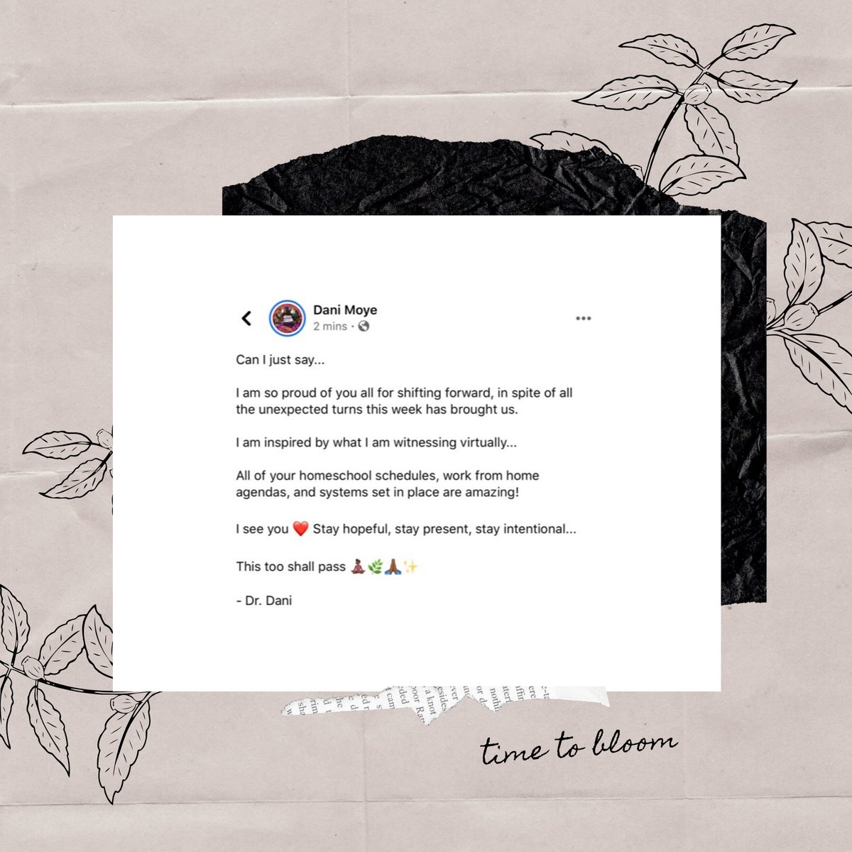 DrDaniRenee's tweet photo. Can I just say...
I am so proud of you all for shifting forward, in spite of all the unexpected turns this week has brought us.
#ShiftForward #VibrateHigher #coronavirus #COVID19 #QuarantineLife #stayhomechallenge #CoronavirusOutbreak https://t.co/6BnJes5PAF