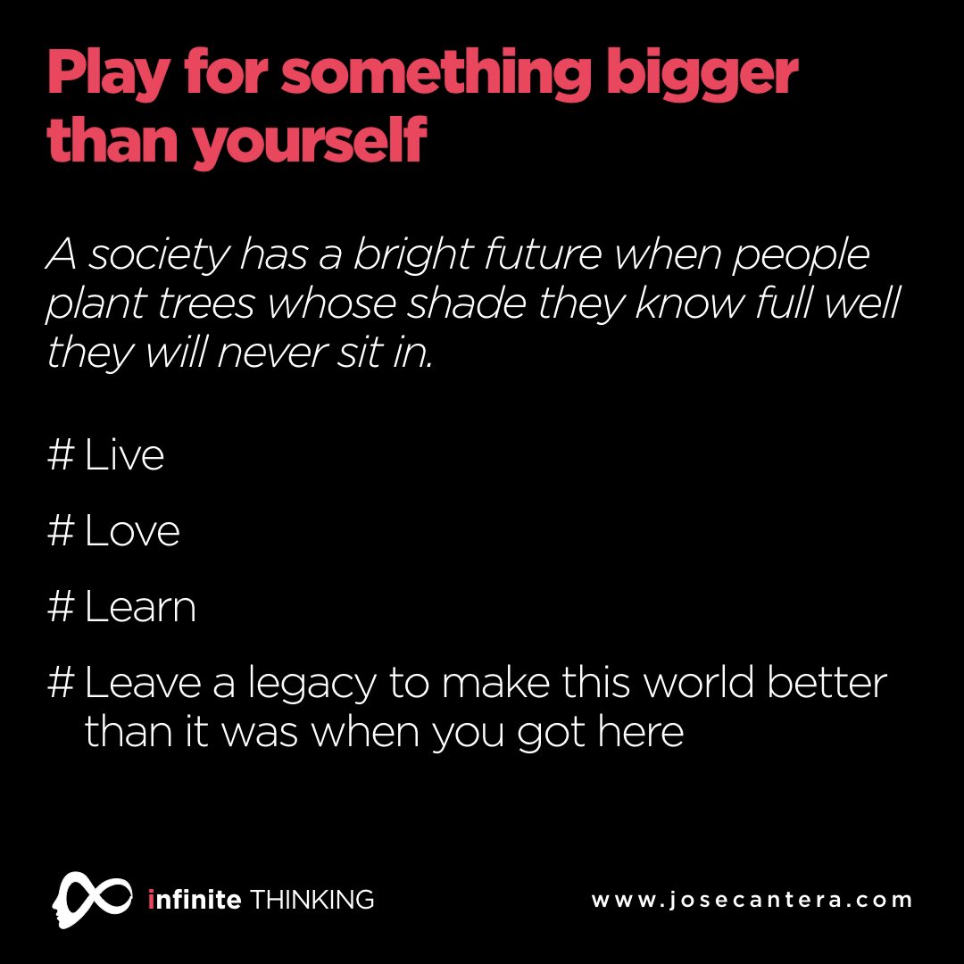 The power of change rises exponentially as we play for something bigger than ourselves #togetherisbetter #life josecantera.com/infinite-think…
