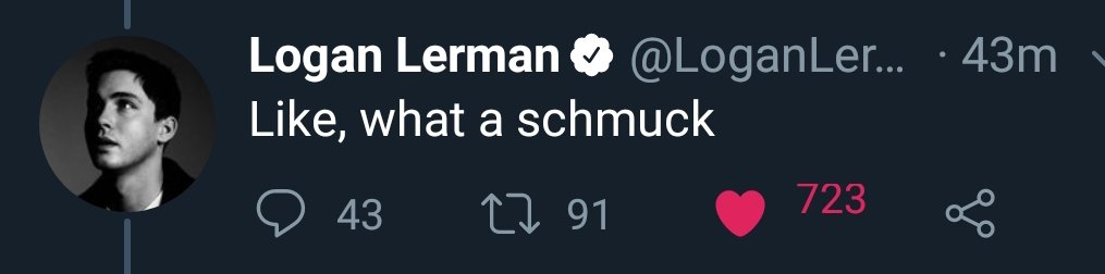 superbatson's tweet photo. logan lerman calling vanessa hudgens a schmuck, rt for good luck https://t.co/KHL9NZ7Enr