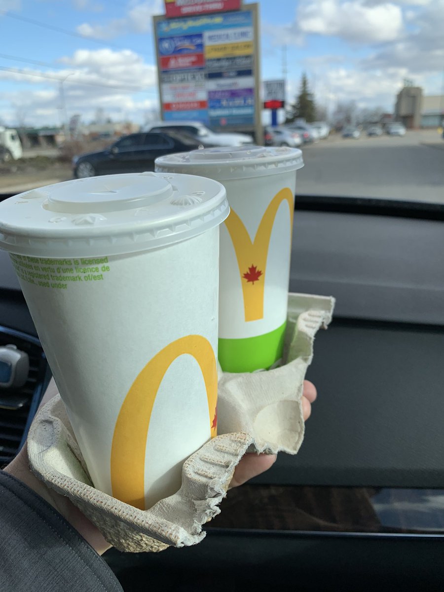 jstetic's tweet photo. @McDonaldsCanada so glad to see you’re no longer wasting full drink holders when there are only two drinks.  Not sure why it took a global pandemic to make the change. https://t.co/uuTZ1YVQiw