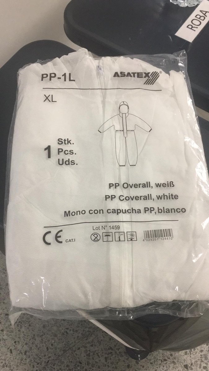 CAPMutuaRubi's tweet photo. Moltes gràcies a un ciutadà de #Rubi que ens ha donat avui unes vestits de protecció 
Moltes gràcies ♥️ https://t.co/idKJ9JqCJS