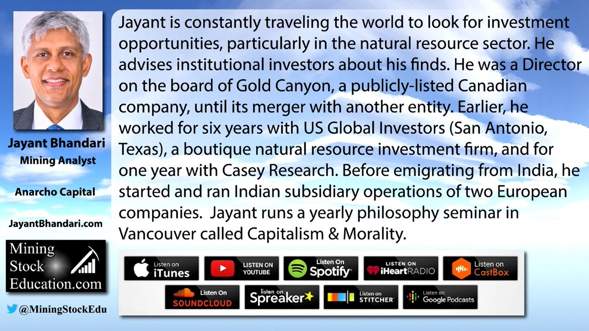 Miningstockeducation On Twitter Listen To Mining Analyst Jayantbhandari5 Discuss The Stock Market And How He Is Investing In The Junior Gold Sector On Our Youtube Channel Podcast Or Website Https T Co Piuuqtjcan Https T Co 4xjkhuiqw9