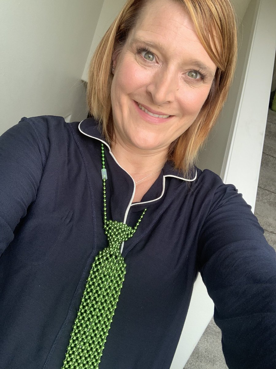 mrscelver's tweet photo. Happy Saint Patties Day and Tie Tuesday ... just a teacher trying to keep up our school traditions from home. #QuarantineLife #Teachers #PositiveVibes https://t.co/kwbPmkPBJ3