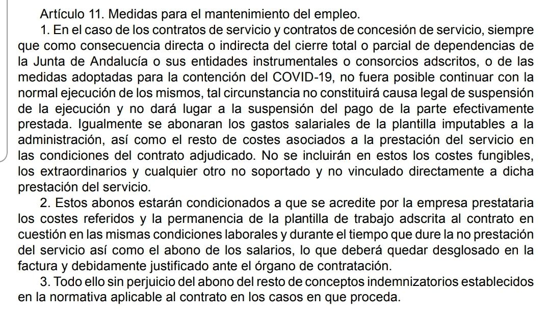 joseigs_'s tweet image. Acaba de llegarme el Decreto de @AndaluciaJunta . A falta de estudiarlo, una buena noticia: No se suspenden los contratos con las empresas de servicios. Por tanto, ningún ERTE ni ERE está justificado. La Consejería de Educación ha reculado. Gran victoria para las trabajadoras 💪