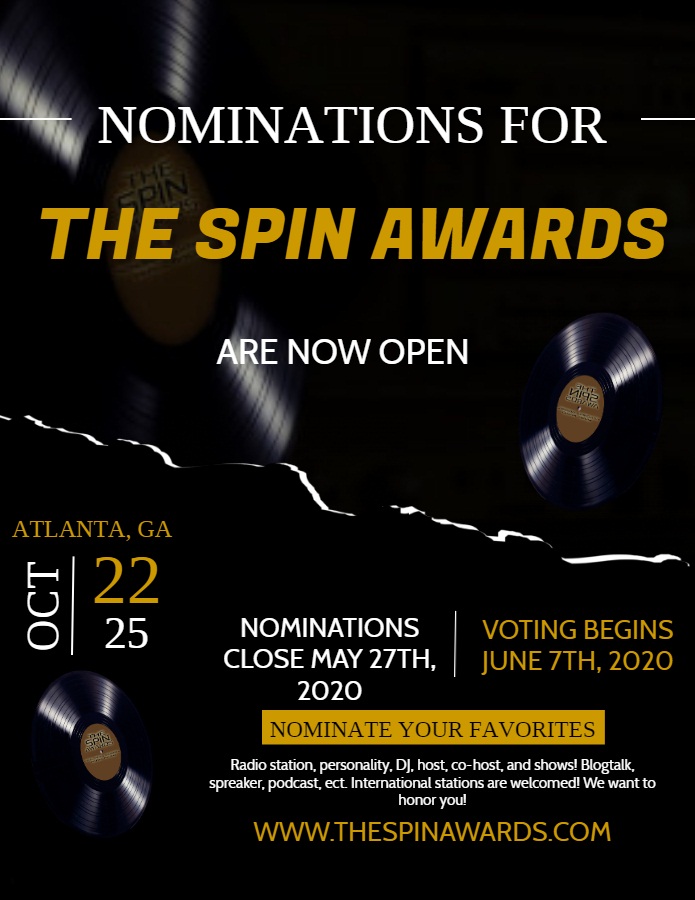 pvantt's tweet image. Nominations for the 4th annual Spin Awards are now open! Submit your station and staff at @ thespinawards.com/nominations