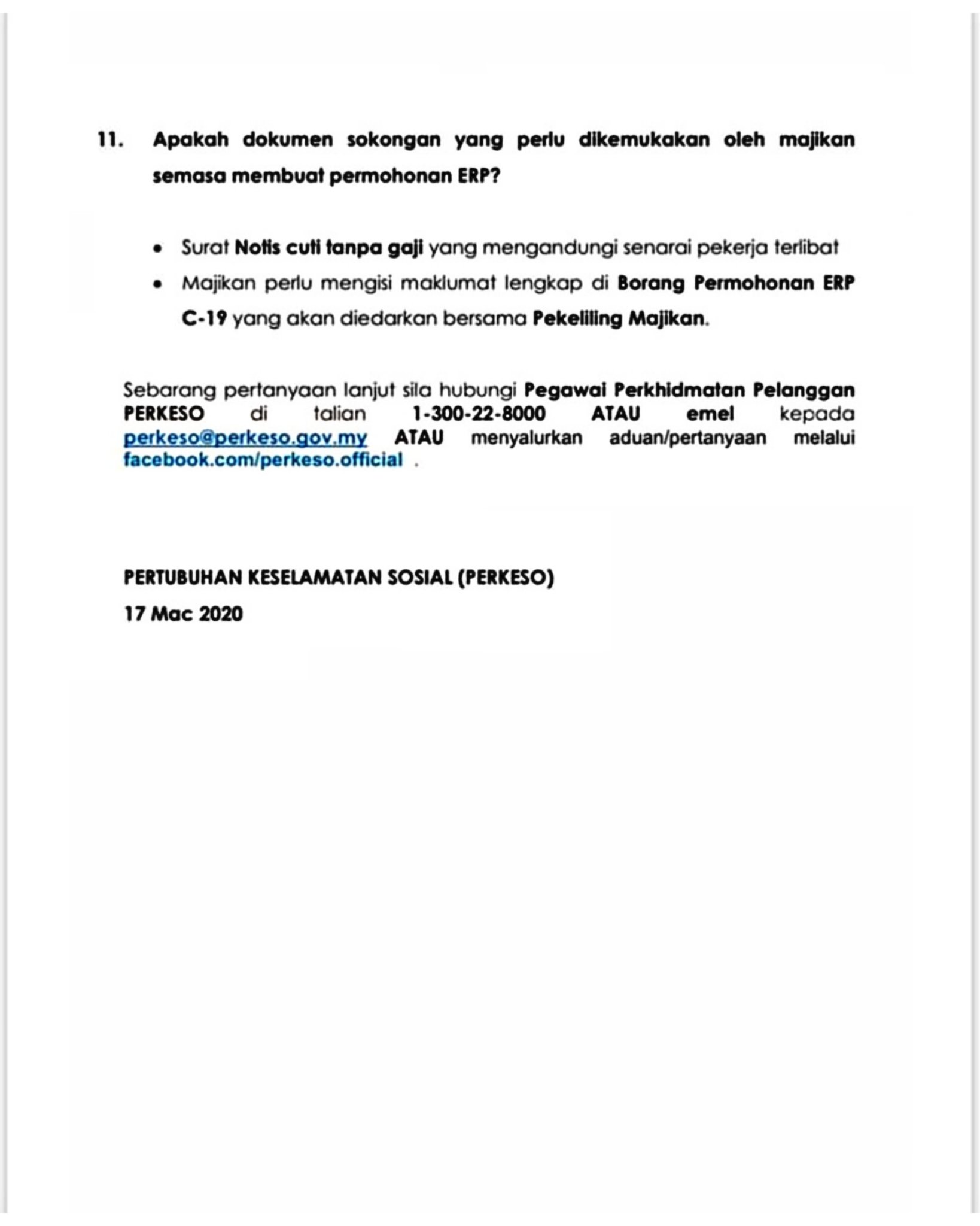 Surat Notis Cuti Tanpa Gaji Dari Majikan