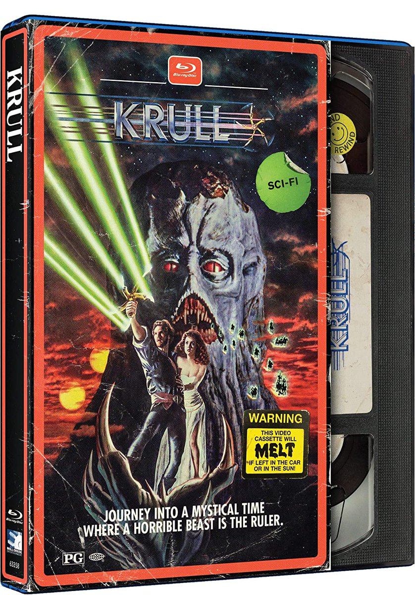 I am really digging the release of Blu-rays packaged in retro VHS style. These are far more inspiring than the boring, monotonously formatted cases Blu-rays usually come in. I've put 'Krull' in my shopping cart. Eyeing a few more.
#AvailableOnAmazon: amzn.to/3a14bEr