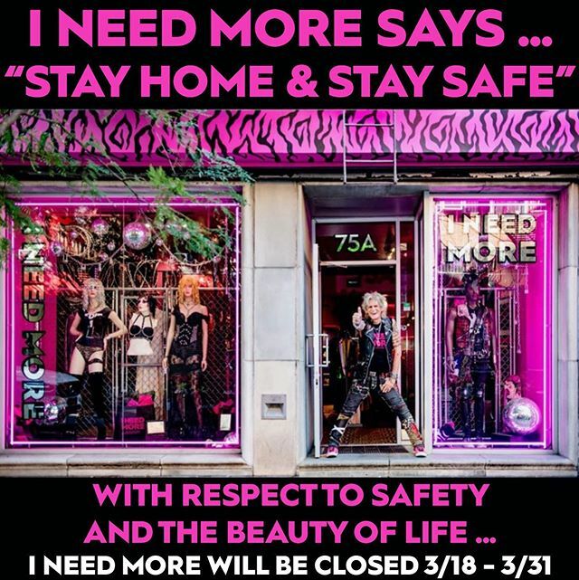 IxNEEDxMORE's tweet photo. IN UNITY WITH ALL FELLOW NEW YORKERS AND THE ENTIRE PLANET …  I NEED MORE WILL BE CLOSING IN SUPPRT OF BEATING COVID-19 !!! ... WE WILL STILL HAVE OUR ONLINE STORE GOING &amp; WE WILL CONTINUE TO UPLOAD NEW IMAGES AND ALSO HAVE A SALE UNTIL THIS MONSTER … https://t.co/diP1geGZp6 https://t.co/BGm50UcCSR
