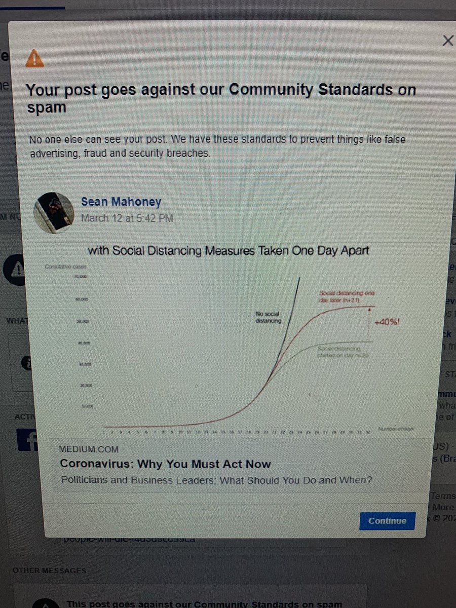 mountainsean's tweet photo. Another @medium post that went against @Facebook community standards? These articles may be the most informative info on what we should be doing right now? #COVID19 https://t.co/DJ9CTqmxC0