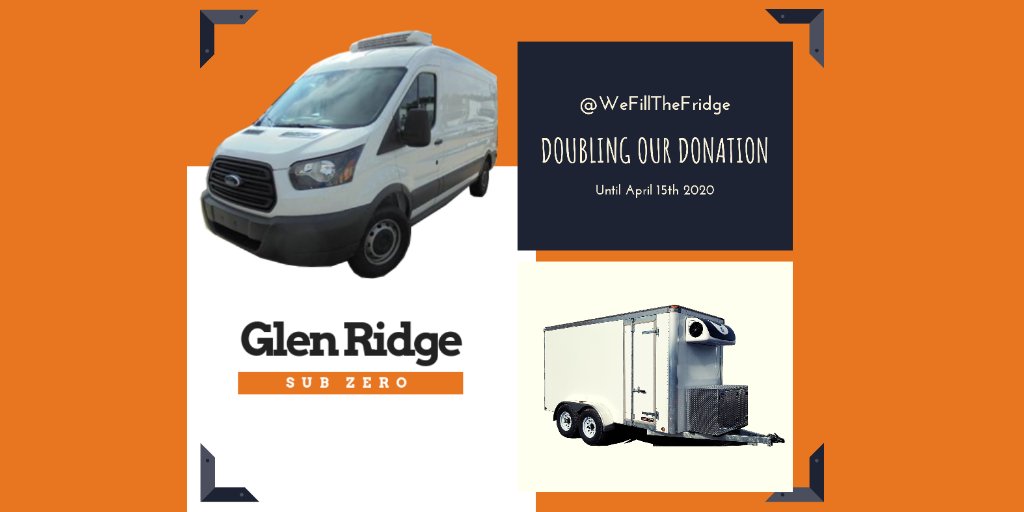 GlenRidgeFleet's tweet photo. Doubling our donation and offering customers a 5% discount on #refrigeratedvan up fitting and #coolertrailers Contact us to learn more. https://t.co/vJKECtvJSC