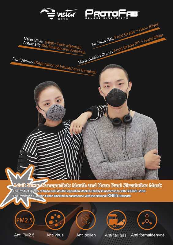 Colin54648805's tweet photo. The first mouth and nose isolation face #mask made by #protofab, if you need, please contact me：colin.lin@duchgroup.com https://t.co/tuRXVCDkJ4