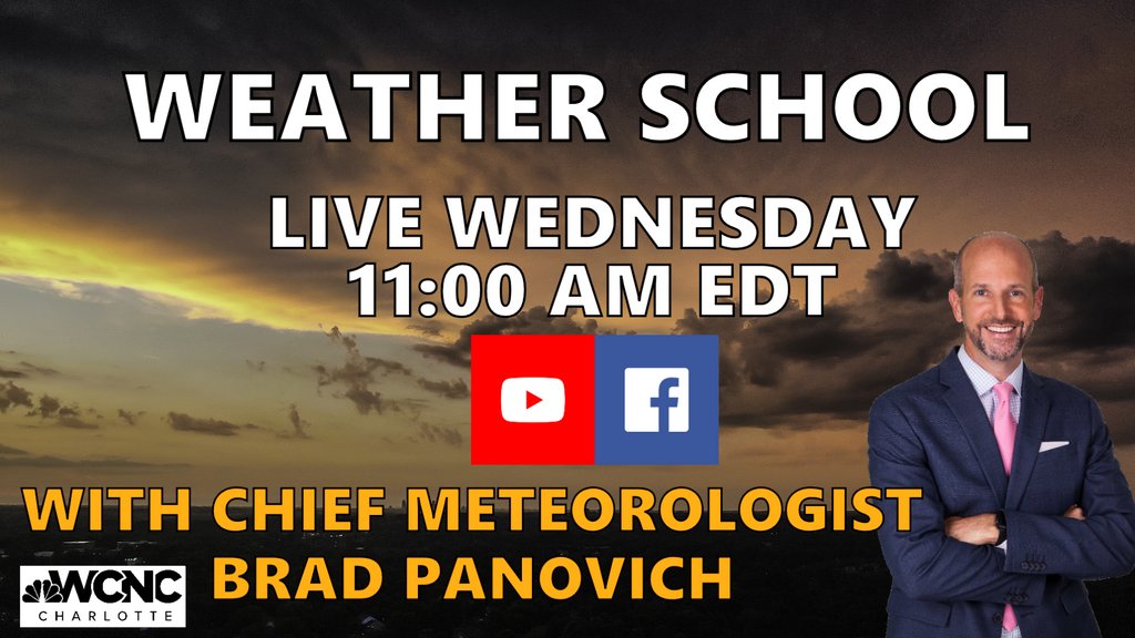 Tomorrow at 11am EDT I'll be doing my 1-hour school presentation about the weather, forecasting, severe weather safety and tornadoes. I'll stream it live on Facebook and YouTube, which will also record it for playback at any time in the future. All grade levels will enjoy. #cltwx