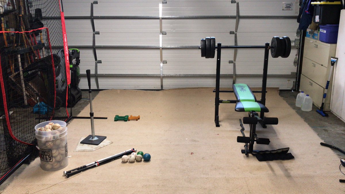 tillman_ivan's tweet photo. What do you do when the shutdown your gym. Make your own. #baseball2020 @WHS_Baseball_AK #readytoplay #putmeincoach https://t.co/cTq6nKKN7q