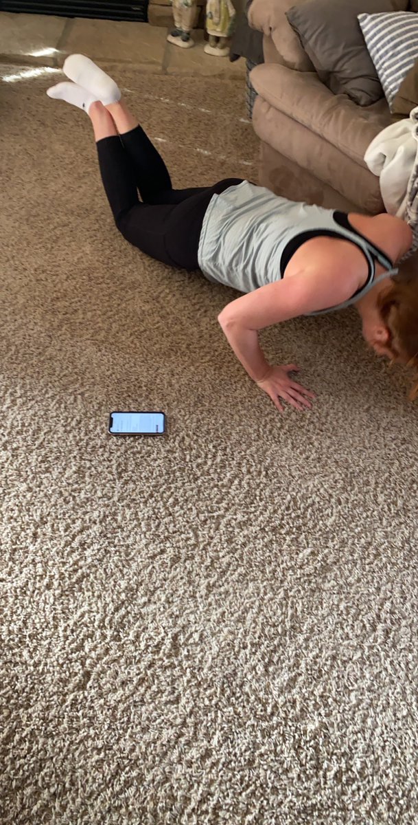 Day 1 of working from home with my wife. Forced afternoon workouts. Long road ahead folks. #richardsimmons