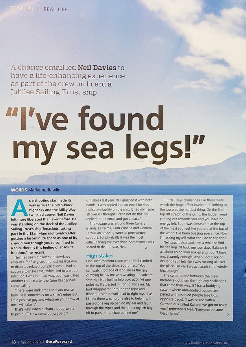 TwoPinzGolfer's tweet photo. Over the moon at being featured in this quarters STEPPING FORWARD Magazine, produced by #LimbledsAssociation # #disabilityawareness #disabilityinclusion #JubileeSailingTrust #wdpcomms #dad2020 #whosaysyoucant #disabilityinspiration #healthwatch #amputees…https://t.co/BmkKjBzj94 https://t.co/pfgzTd75Bs