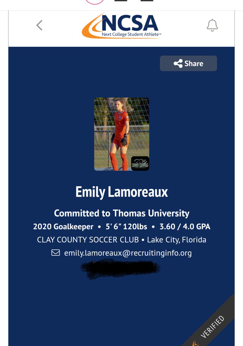 LamoreauxGina's tweet photo. Thank you @ncsa for all of the help you gave my daughter during her recruiting process. Coach Anne was amazing and recommend every student athlete use your services!
@NightHawksWSocc @DrkFntsy 
#TUwillbehernewhome #continuehereducationandplayhergame #keeperforlife #NCSACOMMIT https://t.co/y2khsM3tBY