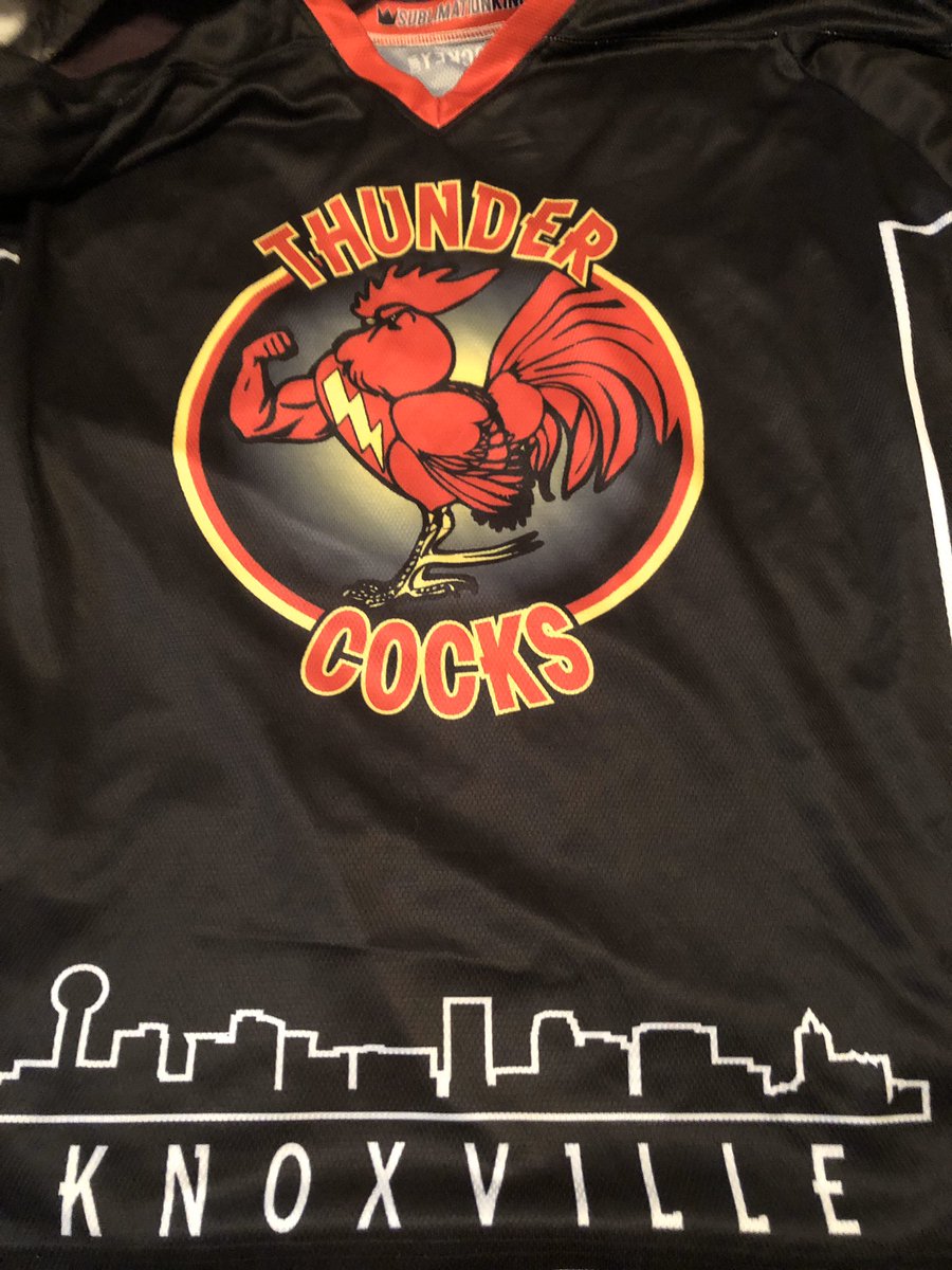 EarlSmoothie's tweet photo. It pains me to write this, but my beer hockey league has just suspended play so unfortunately...I have played my last game as a Knoxville Thundercock. I’d like to thank my teammates and management...but most importantly, my fans. Love you #CocksNation. ❤️🖤💛. https://t.co/aSpcZMaGcz