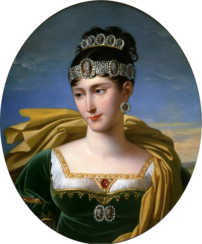 From a young age, Pauline had no interest in education and devoted herself to fashion, frivolity & flirting instead. At 17, Napoleon swiftly arranged for her to be married to Victor Emmanuel Leclerc, one of his officers, after he caught them having Sex in his study.
