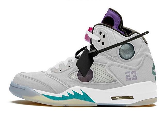 off white jordan 5 grape