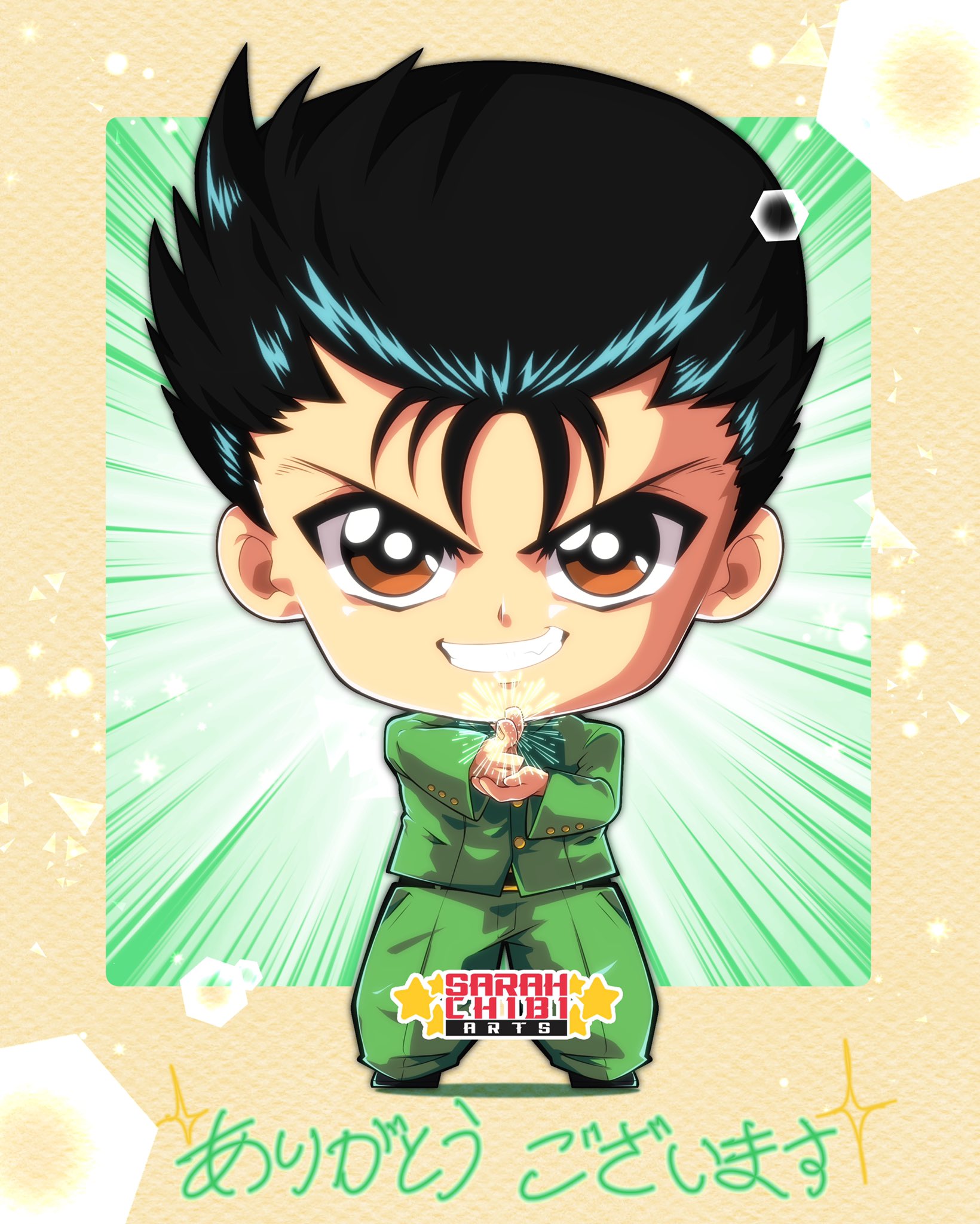 Sarah Chibi Arts Arigatou Gozaimasu Illustration Commission Art Yuyuhakusho Manga Anime 90s Yusuke Chibi