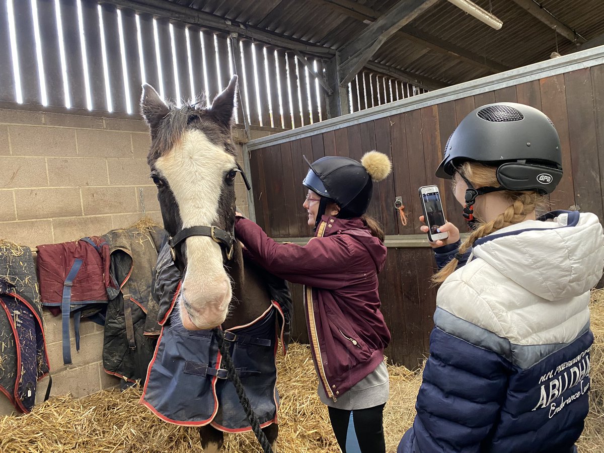 ljcequine's tweet photo. BSC & FdSc Equine year 1 undergrads enjoying some clicker training practice @UC_Sparsholt this morning 😊 in a scary world time with ponies is always the answer #ucsequine #ponytime https://t.co/mR1z6FT9vE