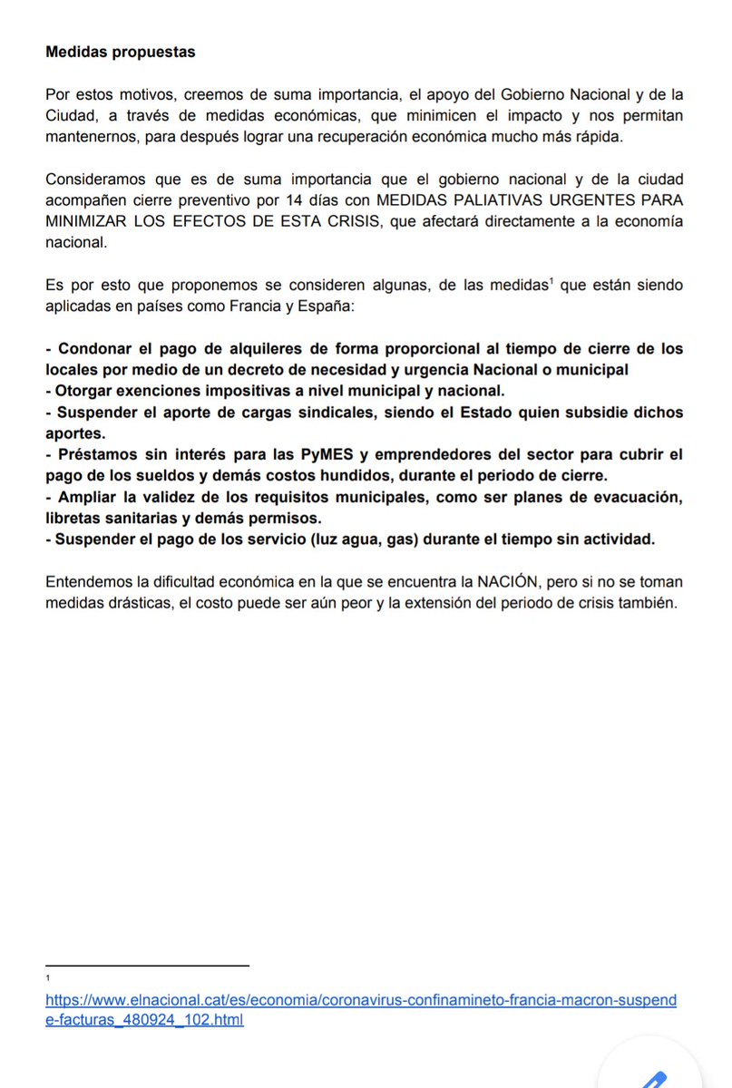Los bares de CABA exigimos el CIERRE inmediato de la actividad y medidas económicas compensatorias para el sector <a href="/alferdez/">Alberto Fernández</a> <a href="/horaciorlarreta/">Larreta</a> #ayudabares #suspendanbaresypagos