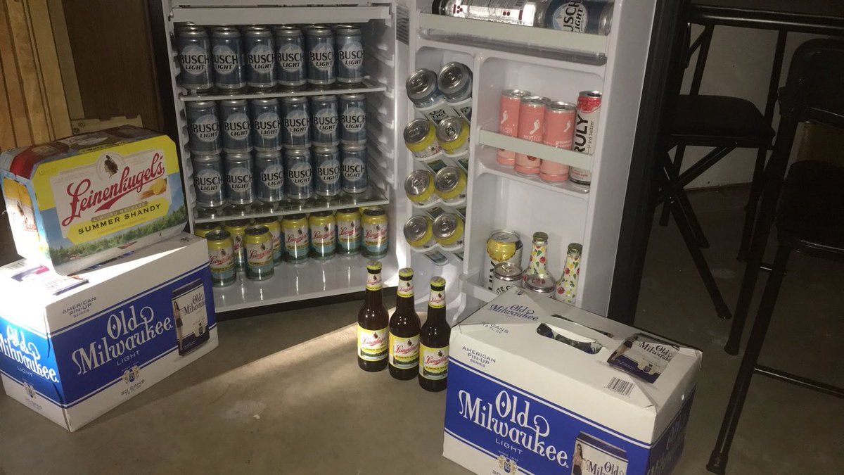 TavernWISports's tweet photo. Glad I prepared for the bars to shut down! Post pictures of your stock pile below! #Corona2020 #BeerStock ps. How many beers do you count? https://t.co/97plcmeRek