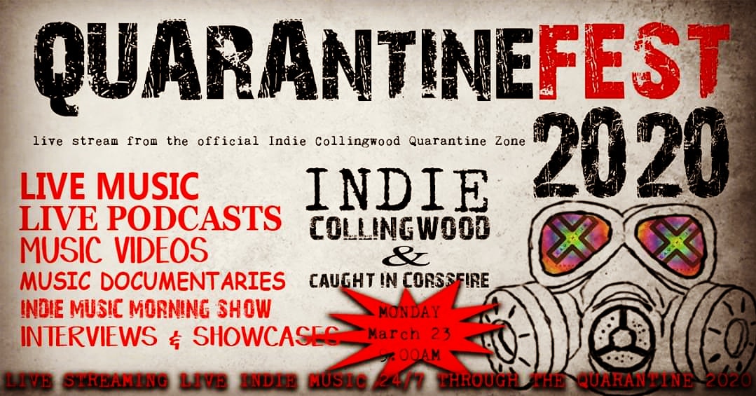 mc_kinetic's tweet photo. Indie Collingwood X Caught In The Crossfire presents Quarantine Fest 2020. A YouTube live stream of music videos, live performances and much more. I'll be performing live hip hop with my partners in rhyme. #indiecollingwood #caughtinthecrossfire #kineticmc #livemusic #musicposter https://t.co/9v8ohZQpVi