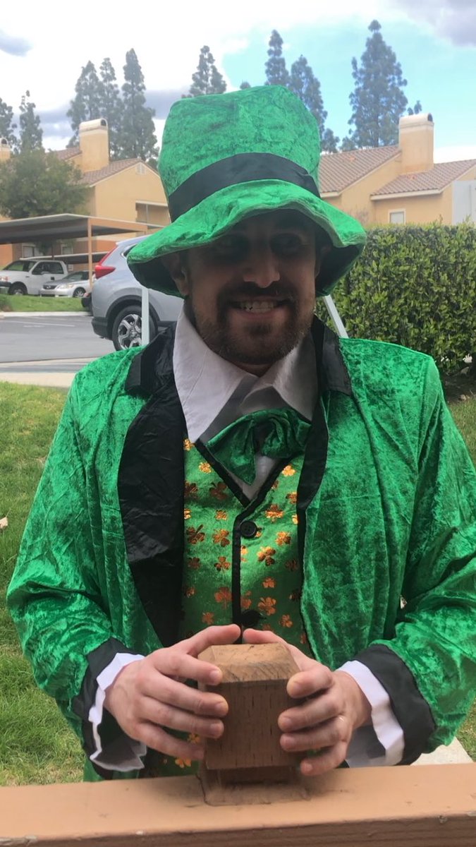 Quarantine: Day 4. Walked around the neighborhood waving to people. I might have cabin fever. Further notifications to follow. #HappyStPatricksDay