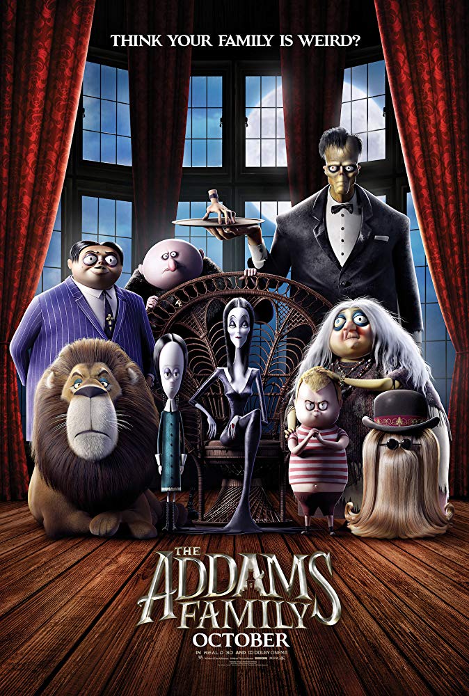  #TheAddamsFamily (2019) Uhmm it's an okay children movie but a bad Addams Family movie, the animation is good but the character design is weird and annoying tbh. It is really dull and boring tbh, the cast is fun and good in the roles just wish they had better material