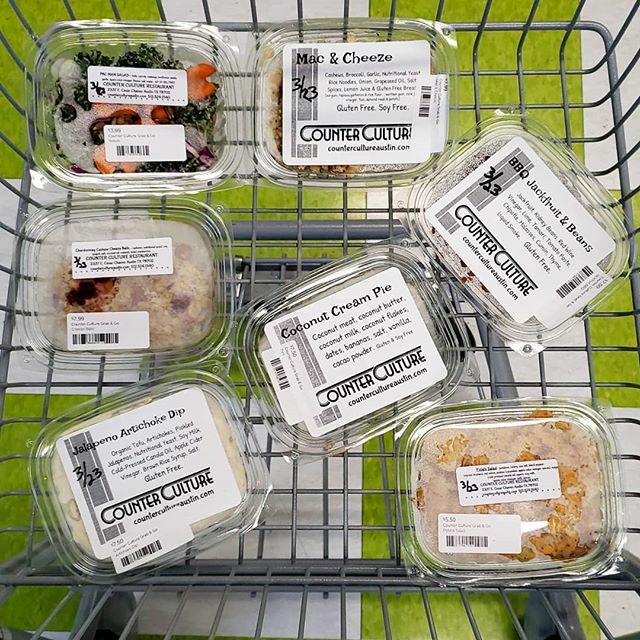 Grab and go from @countercultureaustin is stocked! Salads, pies, sides, cheeze balls... lots of yummy stuff! 🥗🍰🧀🥗
Yes, we are open. See our previous post for info! We are all taking things one day at a time. Stay safe everyone. ♥️
🐰
🥕
🛒
All Vegan, All the Time! Open dail…