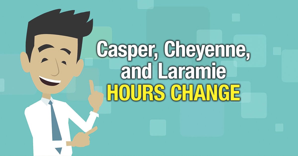 WYHealthFairs's tweet photo. Hours in Casper, Cheyenne, &amp; Laramie locations have changed, due to COVID-19 Open Tues - Fri 7 - 10am and closed on Sat.

For social distancing, please schedule an appointment

Casper: https://t.co/NU7cZBzzXb
Cheyenne: https://t.co/Pn9TqHyp3Z
Laramie: https://t.co/omk0ZFJ10l https://t.co/TyvvlwtRls