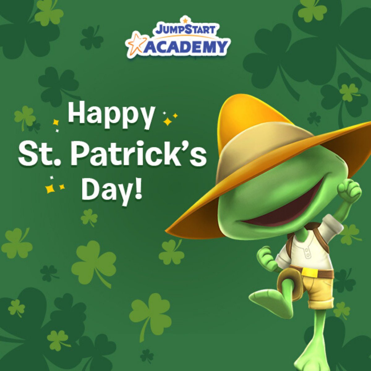 JSAHome's tweet photo. We will be spending our day searching for four leaf clovers with our friend CJ. Happy St. Patrick’s Day! #StPatricksDay https://t.co/mJ7u32Ql4x