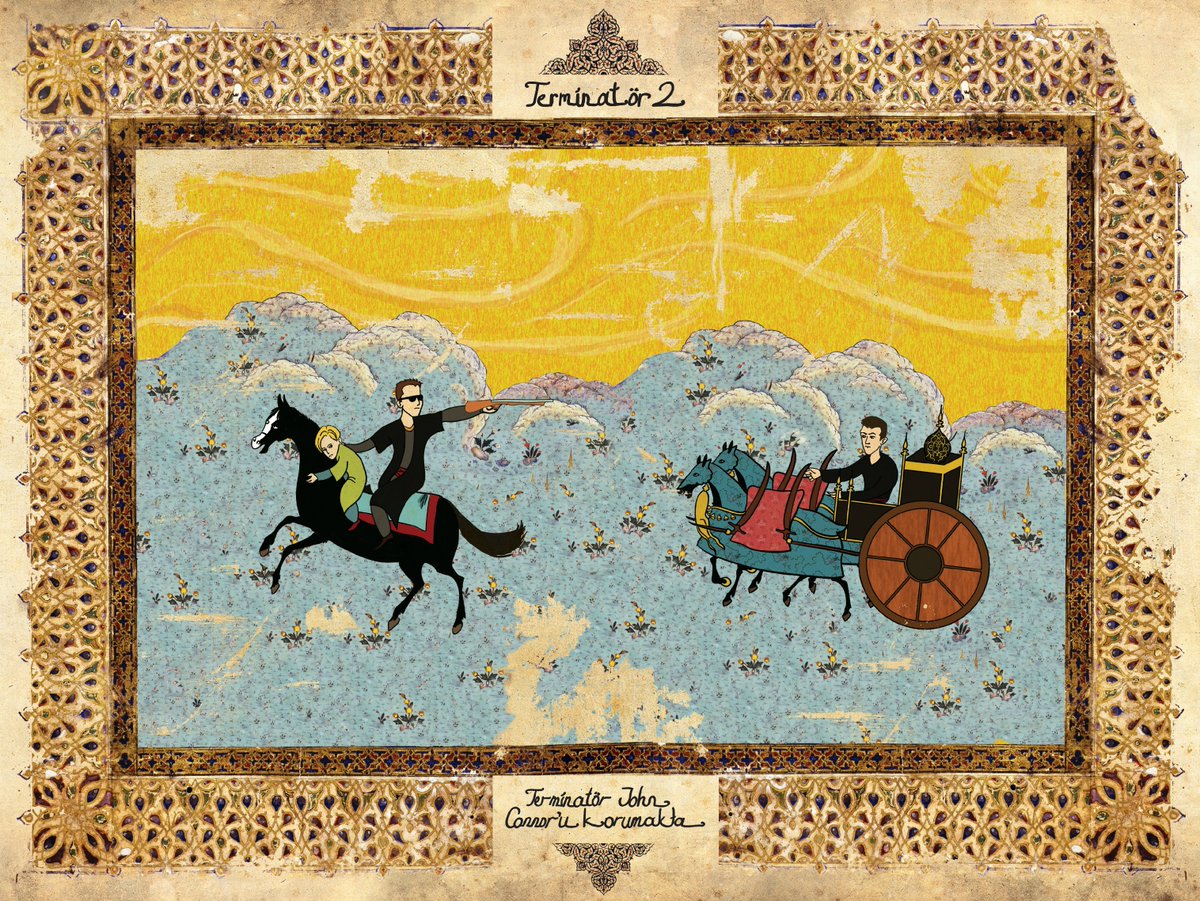James Cameron's "Terminator 2: Judgment Day" in Ottoman  #miniature style by Murat Palta