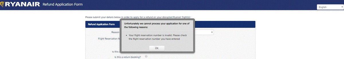ikrylov_e's tweet photo. Ryanair refund application form. It doesn’t work!!!!

Has anyone else experiencing the same issue??? https://t.co/ob44y6IWiH