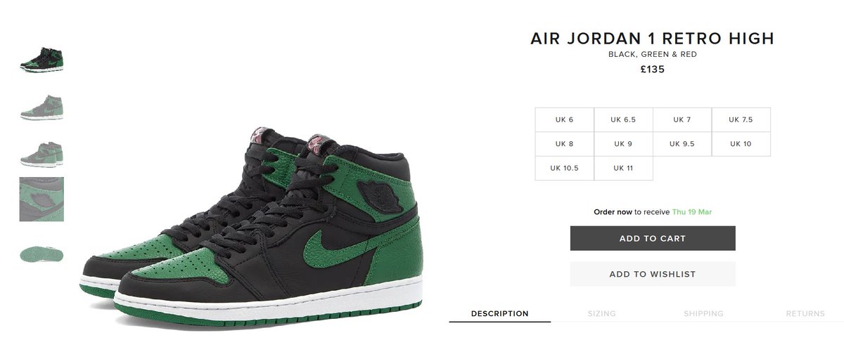 pine green jordan 1 restock
