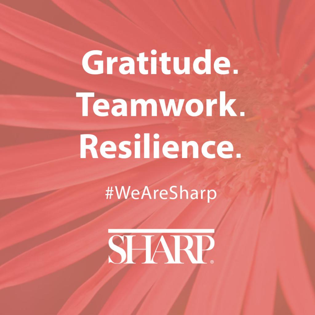 sharphealthcare's tweet image. During this time of uncertainty, we would like to express our sincere gratitude to our incredible team of caregivers and physicians, who are working tirelessly on the front lines of a pandemic to keep our community safe. #WeAreSharp