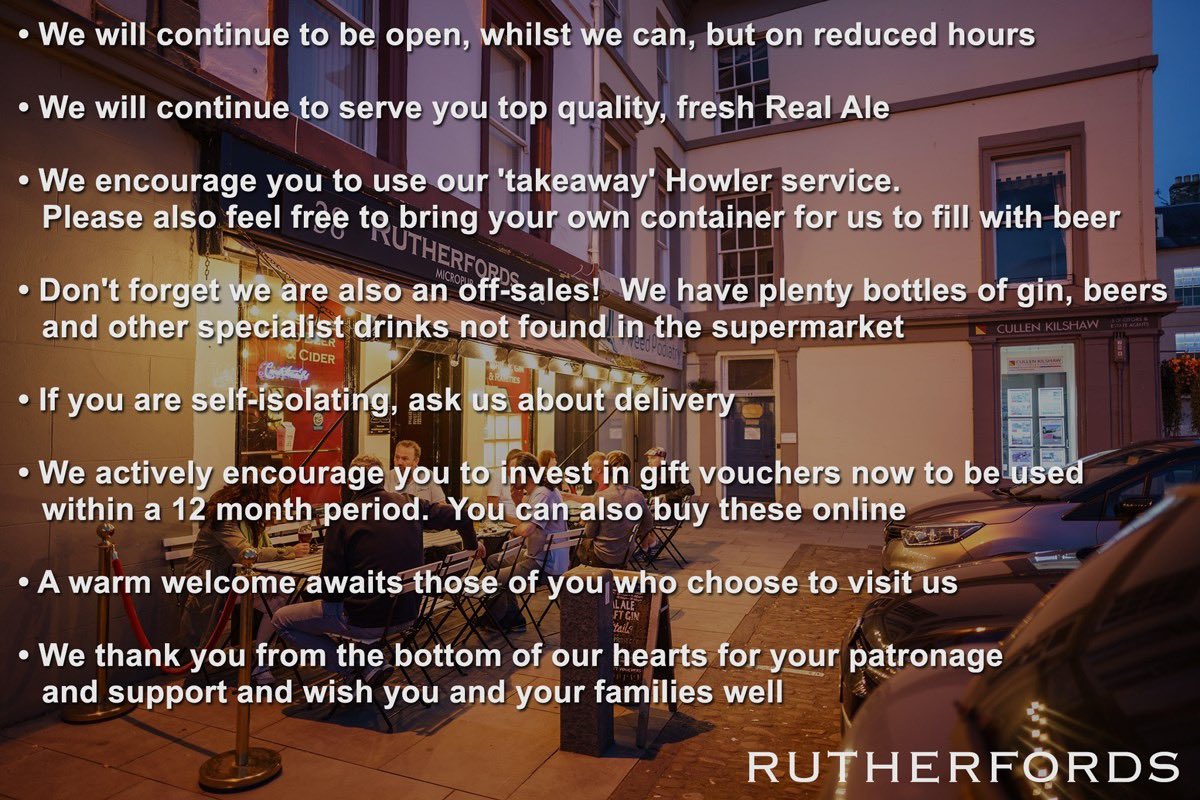 Until we’re forced to close....