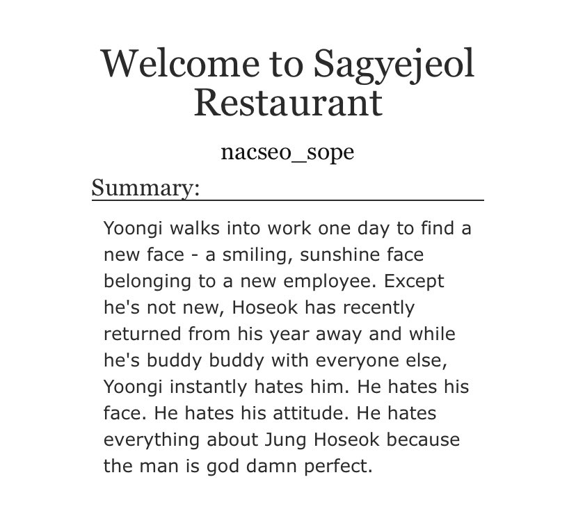 sope-fluff - commence uwus- enemies to lovers- 4 chapters  https://archiveofourown.org/works/19761445/chapters/46777876