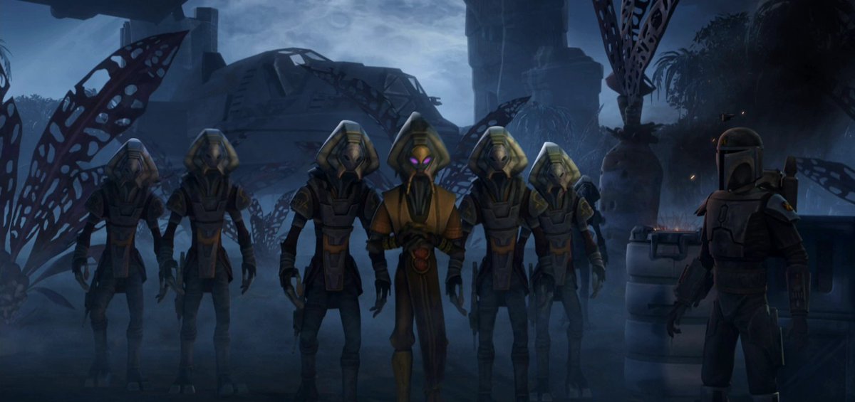 THE PYKESWe return to Midnight's description of the galactic underworld. He now mentions that the Empire is not above working with criminals, giving the Pyke Syndicate as the perfect example of these corrupt deals.