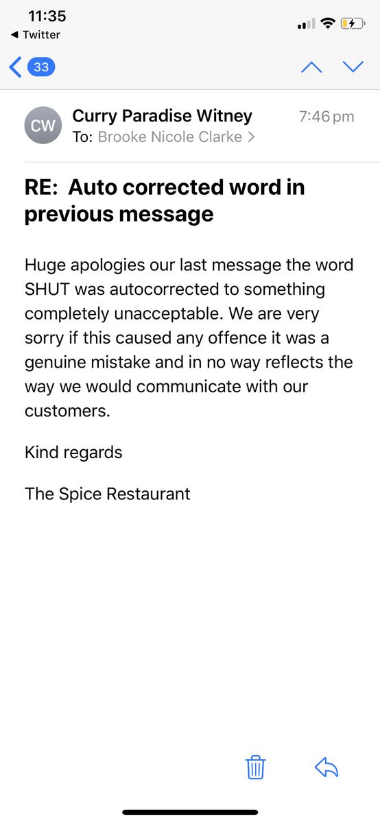 Howling at these emails I’ve just been sent by my local takeaway hahahaha