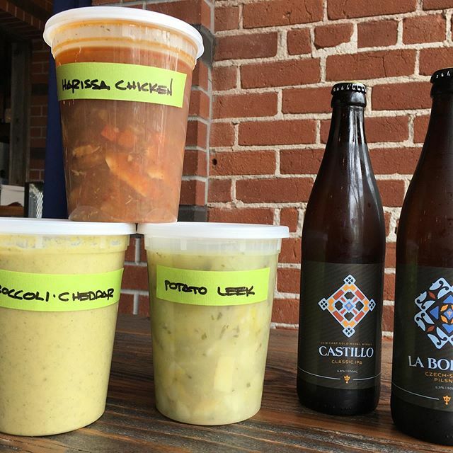 $10 Quarts of Soup To Go!
Harissa Chicken
Broccoli Cheddar (vegetarian)
Potato Leek (vegan) 
All made with much love! ift.tt/2UhIidk