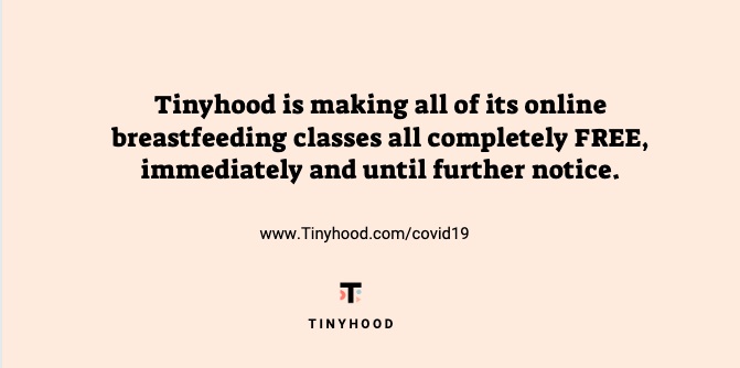 tinyhood_co's tweet photo. At Tinyhood, we are committed to ensuring that new parents have access to the information they need when they need it most. We are granting free access to all of our breastfeeding classes for FREE, effective immediately and until further notice. https://t.co/quo0fw1cvC https://t.co/27ce2zIbE6