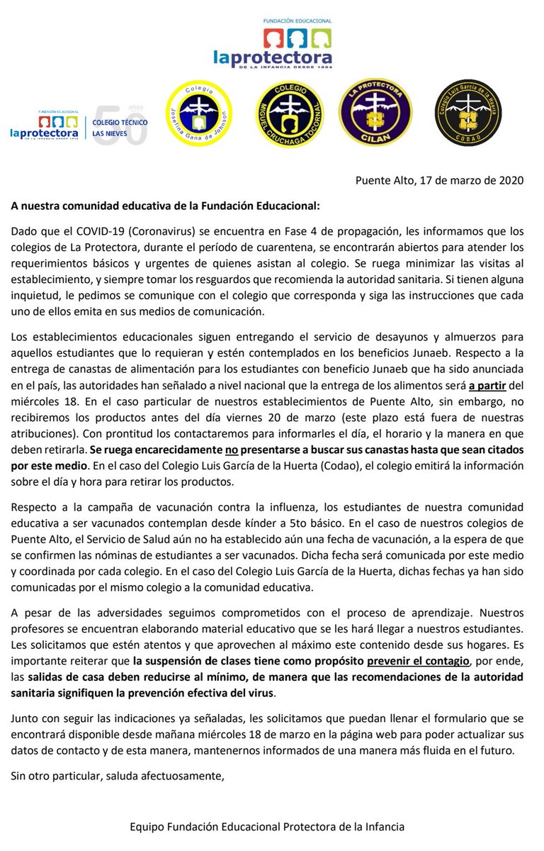 ColegioLGH's tweet photo. Comunicado 2
Favor leer y compartir, gracias. https://t.co/FP7rSmsvPt