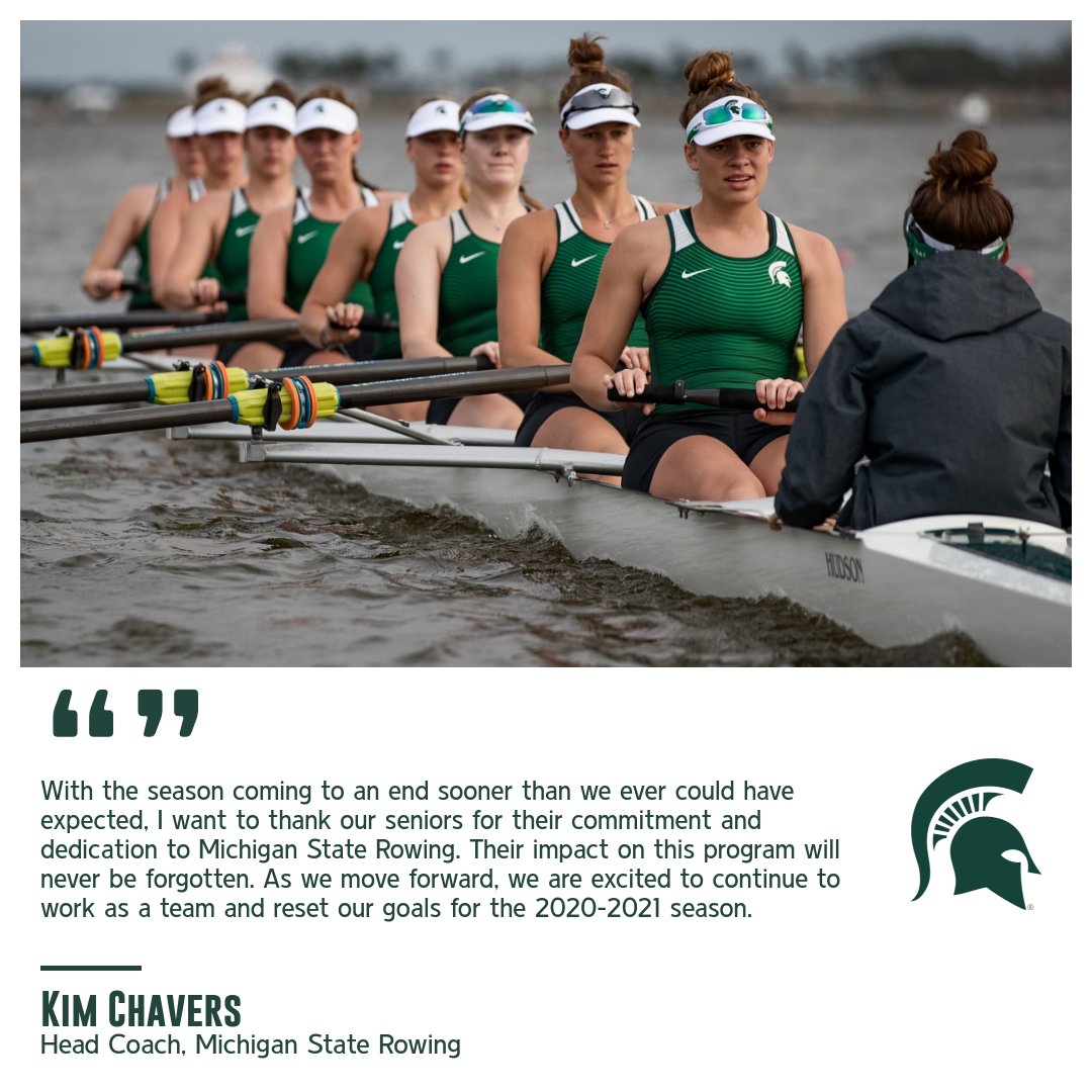 MSU_Rowing's tweet photo. To the seniors, the season, and the work that's still to come! #rowgreen https://t.co/c5vdE39H4v