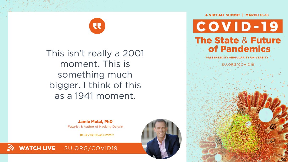 Singularity (@singularityu) on Twitter photo This is more like a 1941 moment—that's truly a #throwback! 😲<a href="/JamieMetzl/">Jamie Metzl</a> #COVID19SUSUMMIT #COVID19 This is more like a 1941 moment—that's truly a #throwback! 😲<a href="/JamieMetzl/">Jamie Metzl</a> #COVID19SUSUMMIT #COVID19